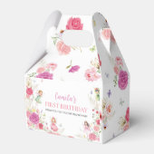 Fairy Floral eerste verjaardag gunstbox Bedankdoosjes (Achterkant)