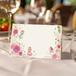 Fairy Floral Food Tent Place Card Plaatskaartje
