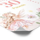 Fairy Floral Garden Eerste jaar Fotomijlpaal Poster (Hoek)