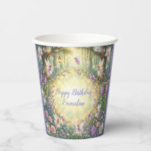 Fairy Floral Garden Purple Birthday