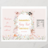 Fairy Floral Garden Verjaardag Chip Bag Wrapper Flyer (Voorkant)