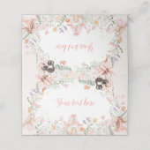 Fairy Floral Garden Verjaardag Voedsel Tent Place  Plaatskaartje (Buitenkant ongevouwen)