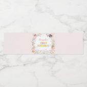 Fairy Floral Garden Verjaardag Water Bottle Label Waterfles Etiket (Enkel label)