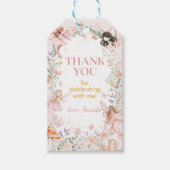 Fairy Floral Garden Verjaardagsfeest Dank u Cadeaulabel (Voorkant)