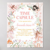 Fairy Floral Garden Verjaardagsfeest Time Capsule Poster (Voorkant)