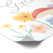 Fairy Floral Girl Birthday Cards and Gifts Sign Poster (Hoek)