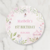 Fairy Floral Girl Birthday Party Bedankjes Labels (Achterkant)