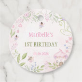 Fairy Floral Girl Birthday Party Bedankjes Labels (Voorkant)