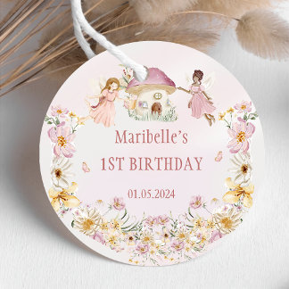 Fairy Floral Girl Birthday Party Bedankjes Labels