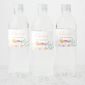 Fairy Floral Girl Birthday Party Waterfles Etiket (Flessen)