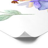 Fairy Floral Girl Birthday Party Welkomstbord Poster (Hoek)