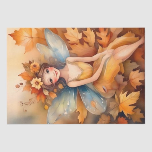 Fairy Floral Herfst Herfst Magische Decoupage Tissuepapier (Voorkant)