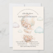 Fairy Floral heteluchtballon Baby shower Kaart (Voorkant)