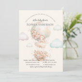Fairy Floral heteluchtballon Baby shower Kaart (Staand voorkant)