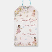 Fairy Floral Meisje Verjaardagsfeestje Gift Labels Cadeaulabel (Achterkant)