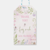 Fairy Floral Meisje Verjaardagsfeestje Gift Labels Cadeaulabel (Achterkant)