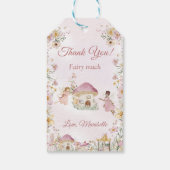 Fairy Floral Meisje Verjaardagsfeestje Gift Labels Cadeaulabel (Achterkant)