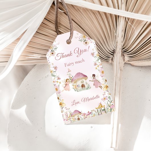 Fairy Floral Meisje Verjaardagsfeestje Gift Labels Cadeaulabel