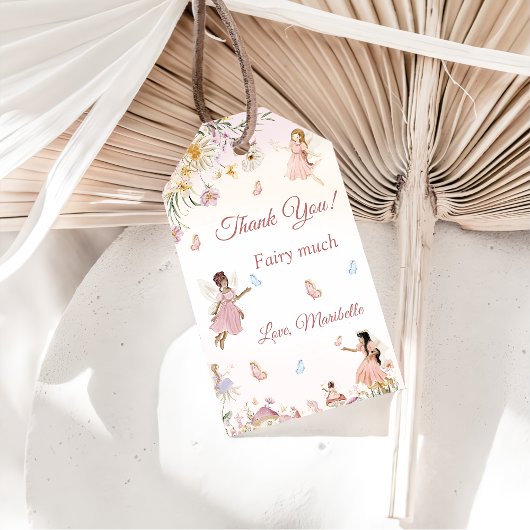 Fairy Floral Meisje Verjaardagsfeestje Gift Labels Cadeaulabel