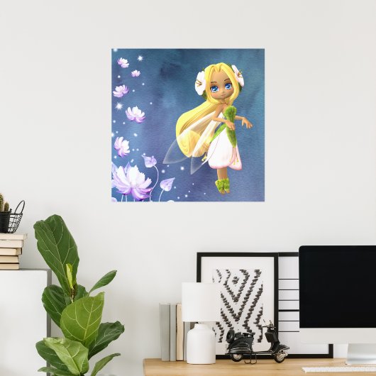 Fairy Floral Poster (Thuiskantoor)