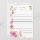 Fairy Floral Time Capsule Note Bericht Kaart (Voorkant)