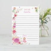 Fairy Floral Time Capsule Note Bericht Kaart (Staand voorkant)