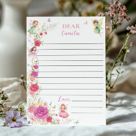 Fairy Floral Time Capsule Note Bericht Kaart