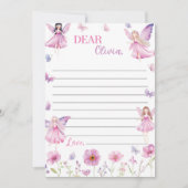 Fairy Floral Time Capsule Note Message Card Bedankkaart (Voorkant)