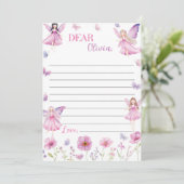 Fairy Floral Time Capsule Note Message Card Bedankkaart (Staand voorkant)