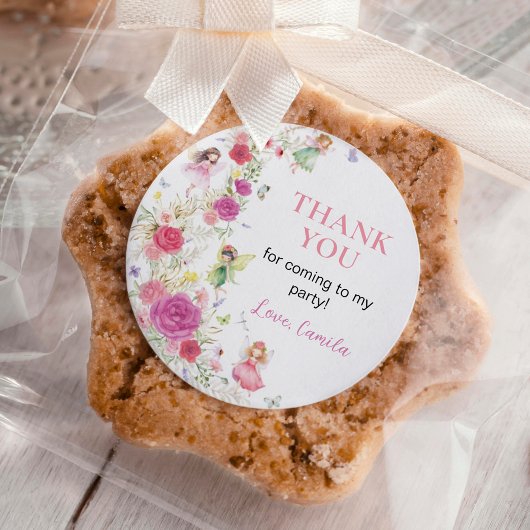 Fairy Floral Verjaardag Classic Ronde Sticker