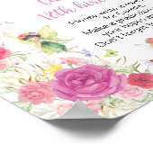 Fairy Floral Verjaardag Party Time Capsule Sign Poster (Hoek)