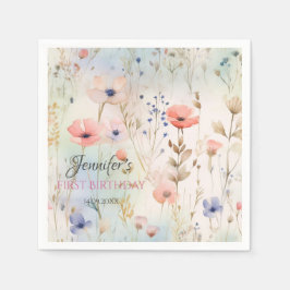 Fairy Floral Verjaardag servetten