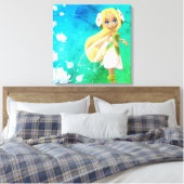 Fairy Floral Wall Art Canvas afdrukken (Insitu (Slaapkamer))