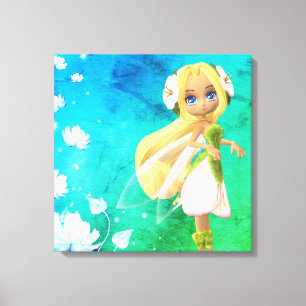 Fairy Floral Wall Art Canvas afdrukken