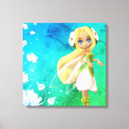 Fairy Floral Wall Art Canvas afdrukken (Voorkant)