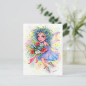 Fairy Flower Bouquet Briefkaart (Staand voorkant)