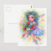 Fairy Flower Bouquet Briefkaart (Voorkant / Achterkant)
