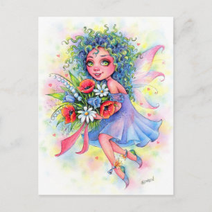 Fairy Flower Bouquet Briefkaart