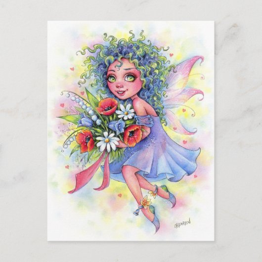 Fairy Flower Bouquet Briefkaart (Voorkant)