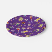 Fairy Flower Butterfly Mushroom Paarse thema Papieren Bordje (Gekanteld)