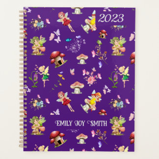 Fairy Flower Butterfly Mushroom Paarse thema Planner