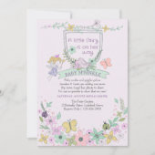 Fairy Flower Garden Cute and Girly Baby Sprinkle Kaart (Voorkant)