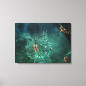 Fairy Flowers in de Jade Moonlight Canvas Afdruk (Voorkant)