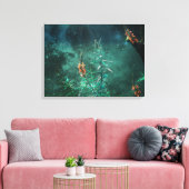 Fairy Flowers in de Jade Moonlight Canvas Afdruk (Insitu (Woonkamer))