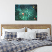 Fairy Flowers in de Jade Moonlight Canvas Afdruk (Insitu (Slaapkamer))