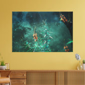 Fairy Flowers in de Jade Moonlight Canvas Afdruk (Insitu (Woonkamer))