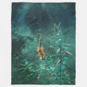 Fairy Flowers in de Jade Moonlight Fleece Deken (Voorkant)