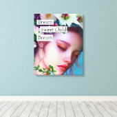  Fairy Flowers in Hair Fantasy Art Canvas Afdruk (Insitu (Houten vloer))