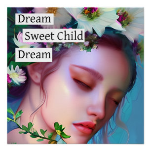  Fairy Flowers in Hair Fantasy Art Perfect Poster