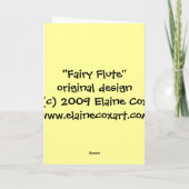 Fairy Flute wenskaart Kaart (Achterkant)